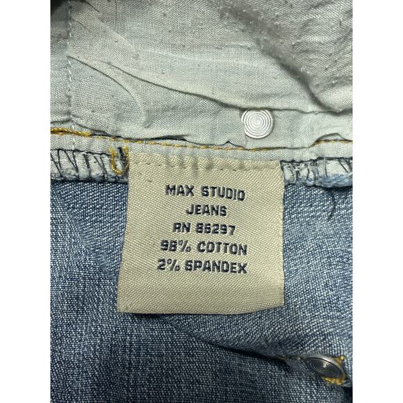 Max Studio Womens Capri Jeans Size 4 Stretch Light Wash Denim Spring Summer - Picture 5 of 9